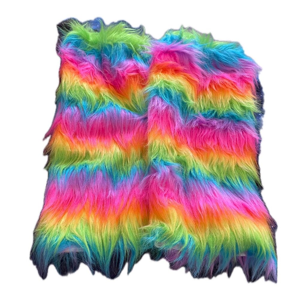 Fuzzy Rainbow Rave Power-Up Legwarmers